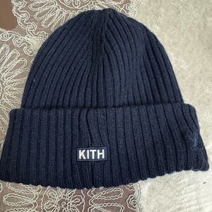 Kith Midnight Blue Ribbed Knit Beanie